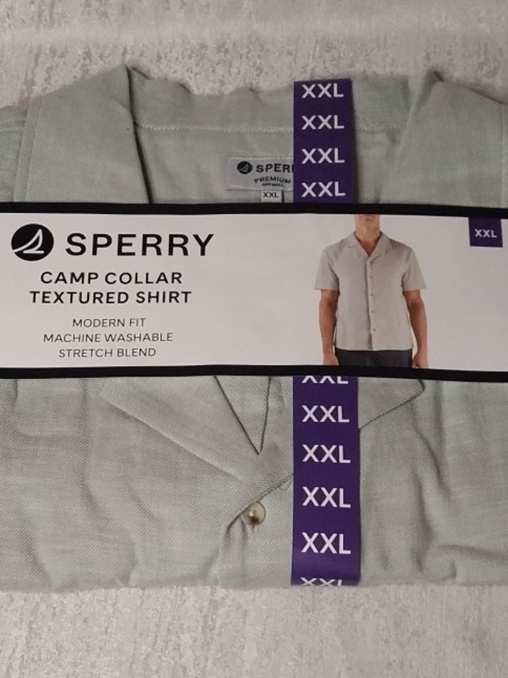 Sperry Men’s Camp Collar Short Sleeve Shirt - Sage Green